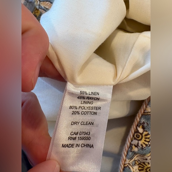 House of Harlow 1960 Floral Linen Blend Midi Skirt | Boho Cottagecore Patchwork - Picture 4 of 5